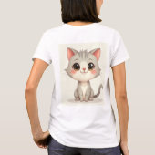 女子Tシャツ(かわいい猫) Tシャツ (裏面)