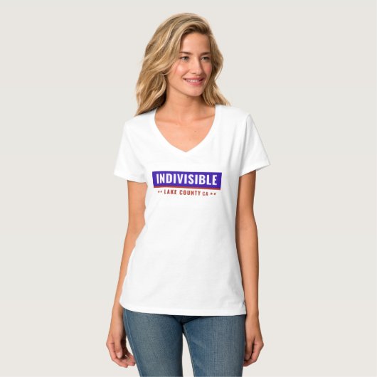 女子Tシャツ – Indivisible Lake County CA Tシャツ (正面フル)