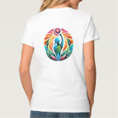 女子Vネック国際的女子デー Tシャツ (裏面)