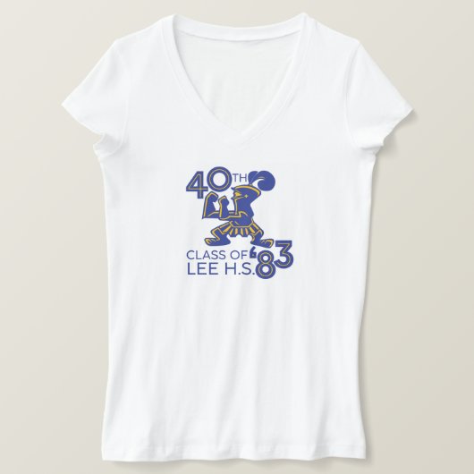 女子VネックTシャツ – フルロゴ Tシャツ (デザイン正面)