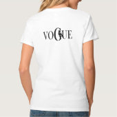 女子VネックTシャツVogueグラフィック連休 Tシャツ (裏面)