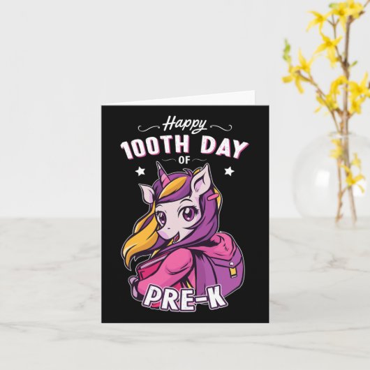 女学校 カード (黄色い花)