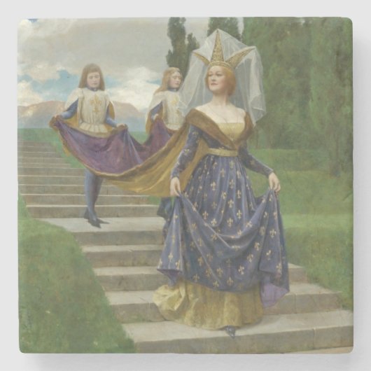 女官（中世貴族） ストーンコースター (正面)