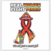 女実在が火事と戦う シール (シート)