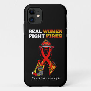 女実在が火事と戦う iPhone 11 ケース