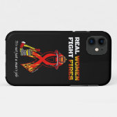 女実在が火事と戦う Case-Mate iPhoneケース (裏面(横))