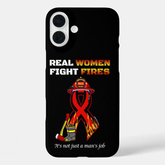 女実在が火事と戦う Case-Mate iPhoneケース (裏面)