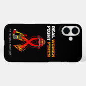 女実在が火事と戦う Case-Mate iPhoneケース (裏面 (横))