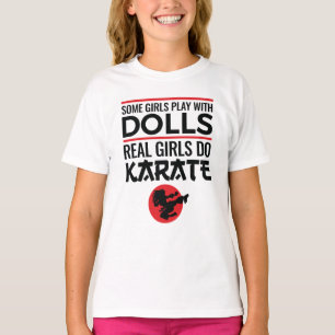 女実在の子が空手かわいい女性武術芸術 Tシャツ
