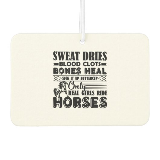 女実在の子が馬に乗る カーエアーフレッシュナー (正面)