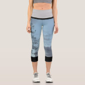 女実在の権利が高く腰の高いカプリス カプリレギンス (正面)