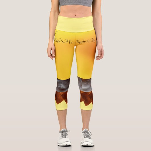 女実在の権利が高く腰の高いカプリス カプリレギンス (正面)