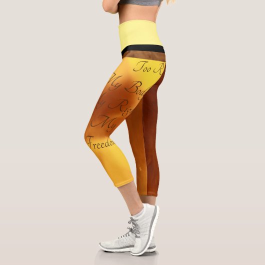 女実在の権利が高く腰の高いカプリス カプリレギンス (左)