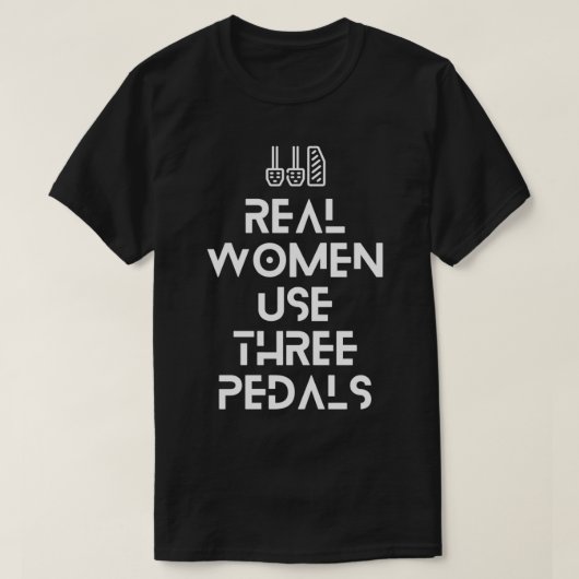 女実在はペダルを3つ使う1 Tシャツ (デザイン正面)