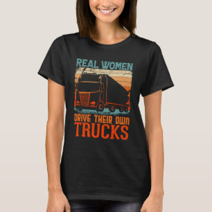 女実在性がトラックを運転する Tシャツ