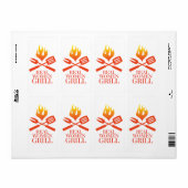 女実在性グリル ラベル (フルシート)