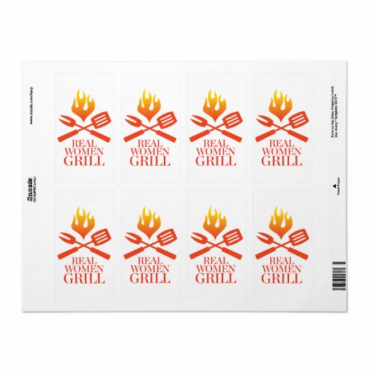 女実在性グリル ラベル (フルシート)