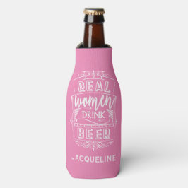 女実在性ビールピンク ボトルクーラー
