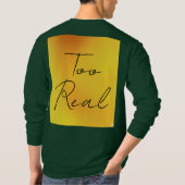 女実在性男性の長袖Tシャツ Tシャツ (裏面)