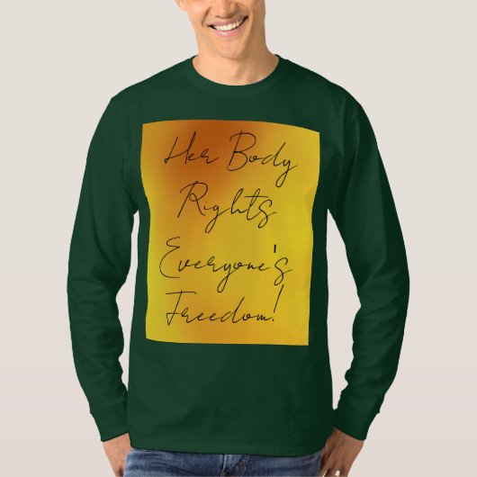 女実在性男性の長袖Tシャツ Tシャツ (正面)