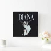 女実在性。 スクエア壁時計 (ホーム)