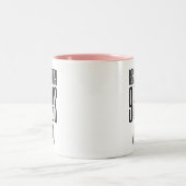 女実在遊の子ゲーム2トーンのコーヒーマグ ツートーンマグカップ (中央)