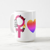 女家長制に抵抗せよ コーヒーマグカップ (正面左)