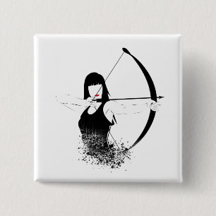女射手 缶バッジ