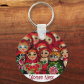 女巣、巣ロシアの人形 キーホルダー (正面)