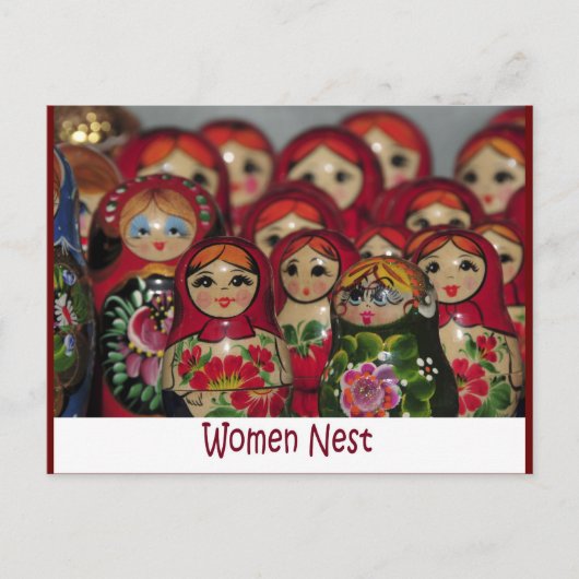 女巣、巣ロシアの人形 ポストカード (正面)