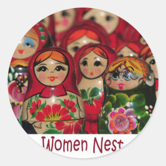 女巣、巣ロシアの人形 ラウンドシール