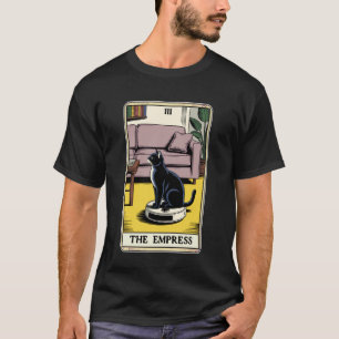 女帝タロットカード 猫 ロボット掃除機 カ Tシャツ