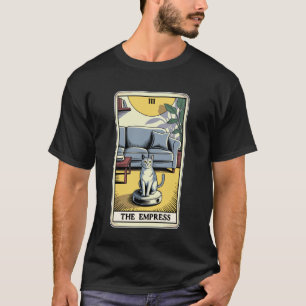 女帝タロットカード 猫 ロボット掃除機 カ Tシャツ