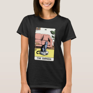 女帝タロットカード 猫 ロボット掃除機 カ Tシャツ