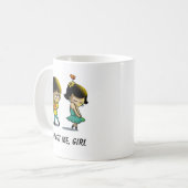 女得の子マグ コーヒーマグカップ (正面左)