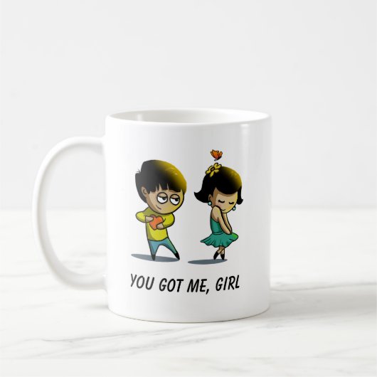 女得の子マグ コーヒーマグカップ (左)