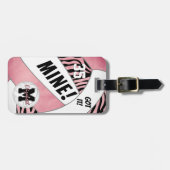 女得子ピンクwゼブラストライブバレーボール ラゲッジタグ (正面横)