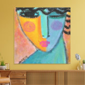女得性の秘密抽象芸術ポートレート キャンバスプリント (インサイチュ (リビング))