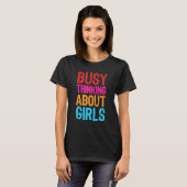 女忙し考えの子について Tシャツ (正面フル)