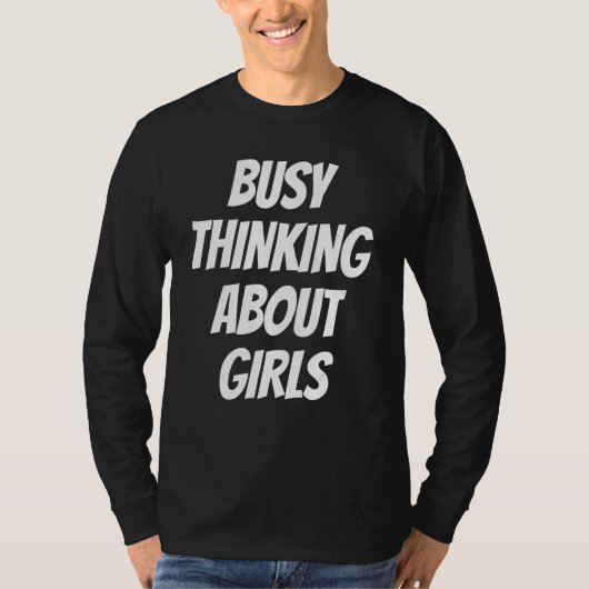 女忙し考えの子の話 Tシャツ (正面)