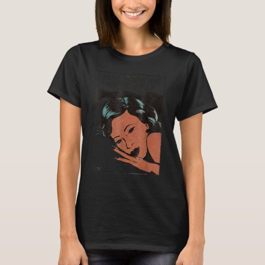 女忙し考えるの子について1 Tシャツ (正面)