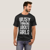 女忙し考えるの子のバージョン情報 Tシャツ (正面フル)