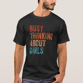 女忙し考える子ヴィンテージレトロLgbtq Prid Tシャツ