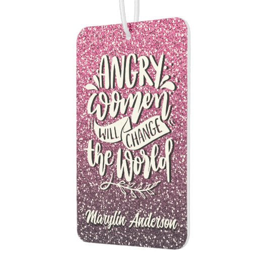 女怒性が世界グリッタータイポグラフィを変える カーエアーフレッシュナー (左)