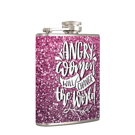 女怒性が世界グリッタータイポグラフィを変える フラスク (右)