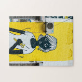 女怒絵画の通り壁画 ジグソーパズル (横)
