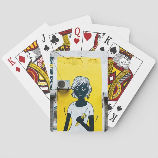 女怒絵画の通り壁画 トランプ (裏面)