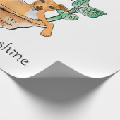 女性あなたは私のサンシャイングレイハウンドイタリアンング ラッピングペーパー (角)