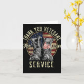 女性ありがとう退役軍人あなたのサービス退役軍人 カード (黄色い花)
