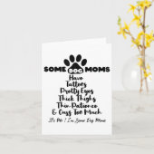 女性いくつかの犬のママは太い太い太い太い太いthiタトゥーを持っている カード (黄色い花)